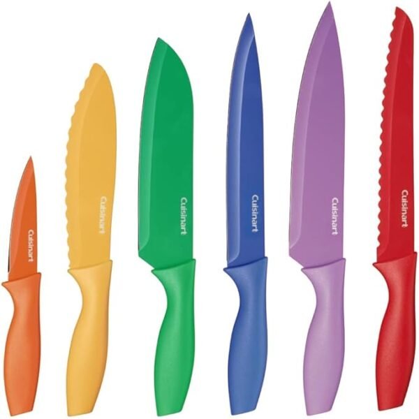 Cuisinart 12-Piece Kitchen Knife Set, Multicolor Advantage Cutlery
