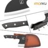 Butcher Knife, 7" Serbian Chef Knife - Image 2