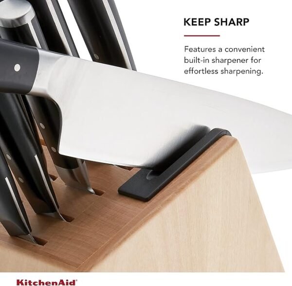 Triple Rivet Knife Block Set with Built-in Knife Sharpener, 14 piece - Image 3